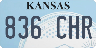 KS license plate 836CHR