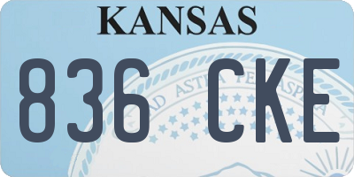 KS license plate 836CKE