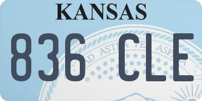 KS license plate 836CLE