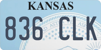 KS license plate 836CLK