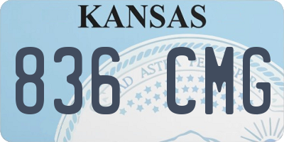 KS license plate 836CMG