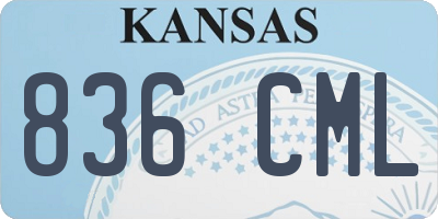 KS license plate 836CML