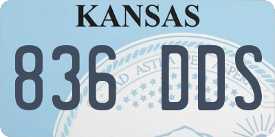 KS license plate 836DDS