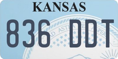 KS license plate 836DDT