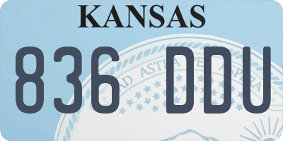 KS license plate 836DDU