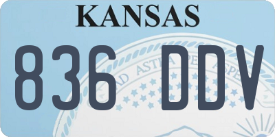 KS license plate 836DDV