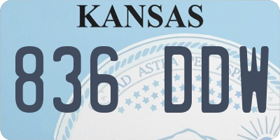 KS license plate 836DDW