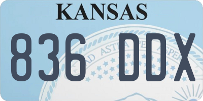 KS license plate 836DDX