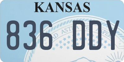 KS license plate 836DDY