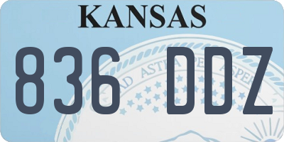 KS license plate 836DDZ
