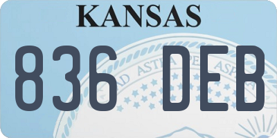 KS license plate 836DEB