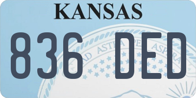 KS license plate 836DED