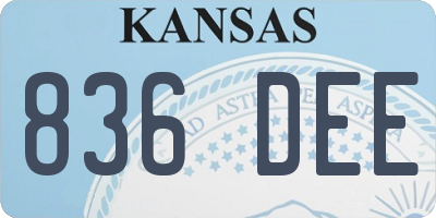 KS license plate 836DEE