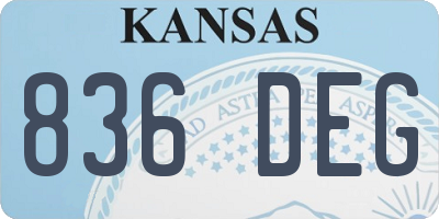 KS license plate 836DEG