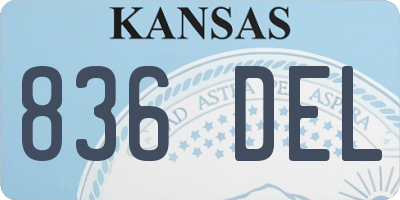 KS license plate 836DEL
