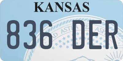 KS license plate 836DER