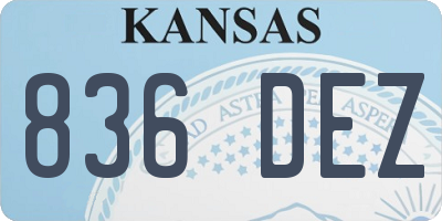 KS license plate 836DEZ