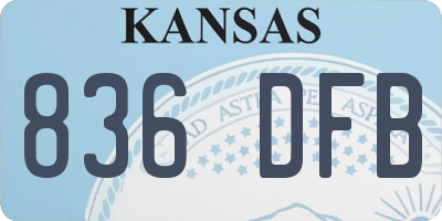 KS license plate 836DFB