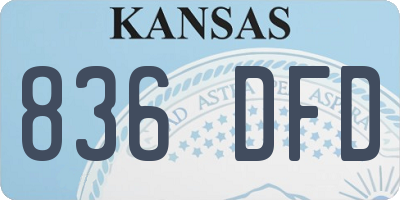 KS license plate 836DFD