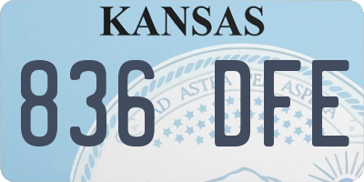 KS license plate 836DFE