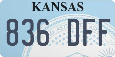 KS license plate 836DFF