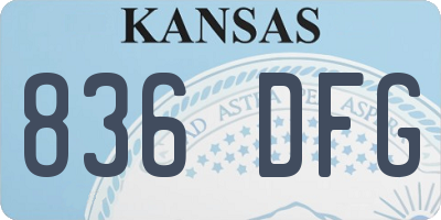 KS license plate 836DFG