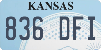 KS license plate 836DFI