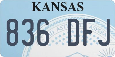 KS license plate 836DFJ