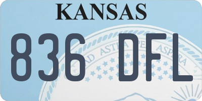 KS license plate 836DFL