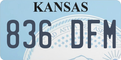 KS license plate 836DFM