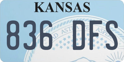 KS license plate 836DFS