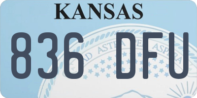 KS license plate 836DFU