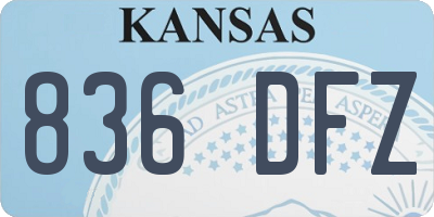 KS license plate 836DFZ