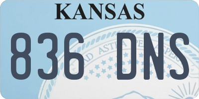 KS license plate 836DNS