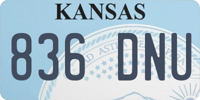 KS license plate 836DNU