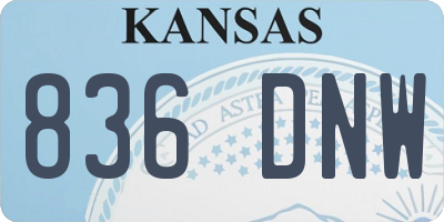 KS license plate 836DNW