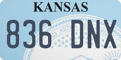 KS license plate 836DNX