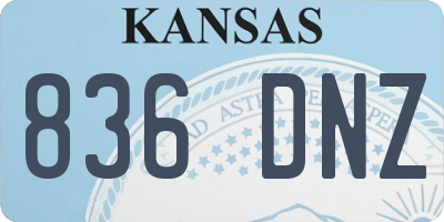 KS license plate 836DNZ
