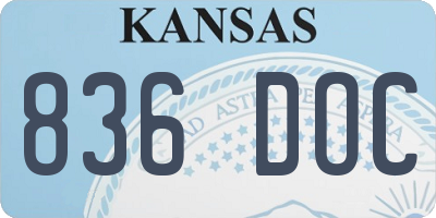 KS license plate 836DOC