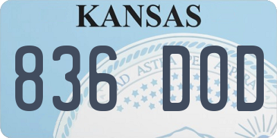 KS license plate 836DOD