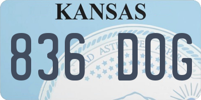 KS license plate 836DOG