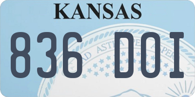 KS license plate 836DOI
