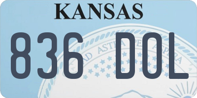 KS license plate 836DOL