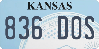 KS license plate 836DOS
