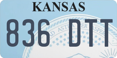 KS license plate 836DTT
