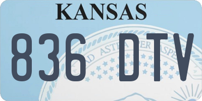 KS license plate 836DTV