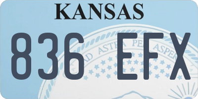 KS license plate 836EFX
