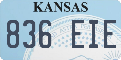 KS license plate 836EIE