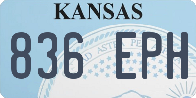 KS license plate 836EPH