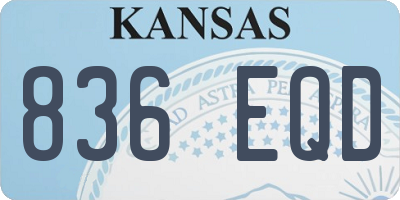 KS license plate 836EQD